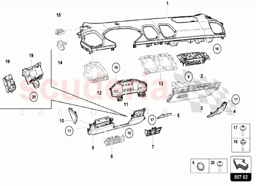 Part Diagram for Lamborghini 4T1857346