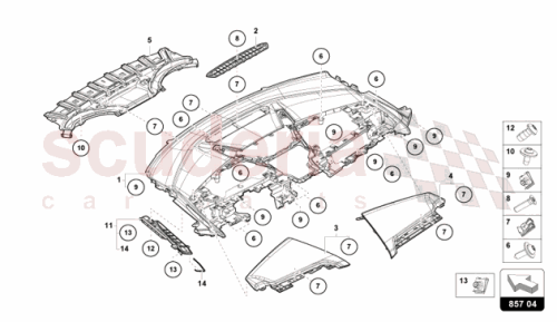 Part Diagram for Lamborghini 47A857003XZ0