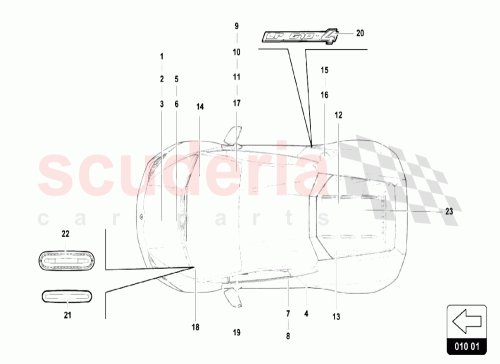 Part Diagram for Lamborghini 400010530A