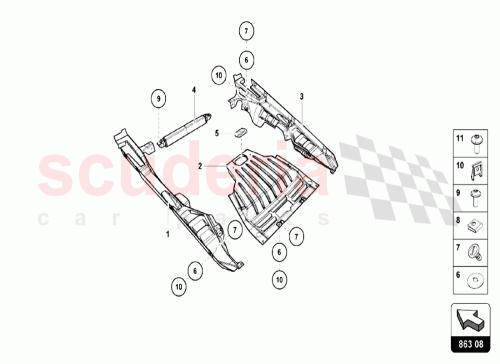 Part Diagram for Lamborghini 4T0863081F