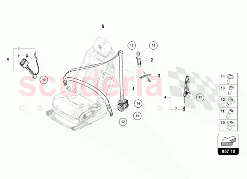 Part Diagram for Lamborghini 4M8857706BR88
