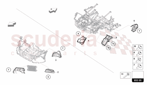 Part Diagram for Lamborghini 47B805826