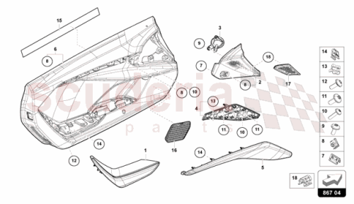 Part Diagram for Lamborghini 47B868424