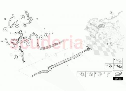 Part Diagram for Lamborghini 4M0201449F