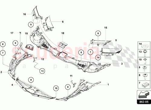 Part Diagram for Lamborghini 470819945B