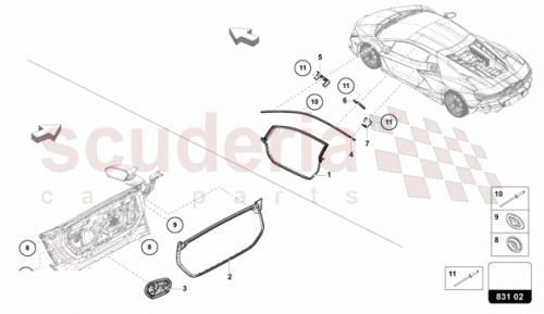 Part Diagram for Lamborghini 47B831707B