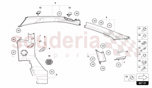 Part Diagram for Lamborghini 47B867264