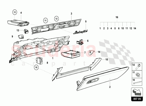 Part Diagram for Lamborghini 4T1857226