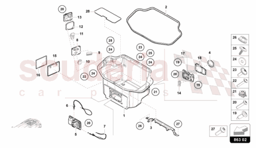 Part Diagram for Lamborghini 47B880701