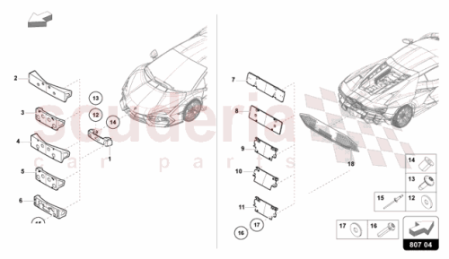 Part Diagram for Lamborghini 47B807538C