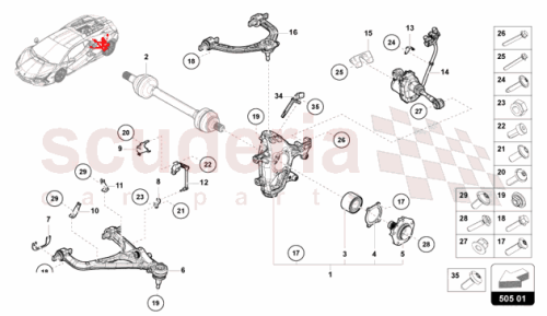 Part Diagram for Lamborghini 47B505312