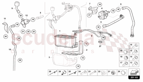 Part Diagram for Lamborghini 4N0201801D