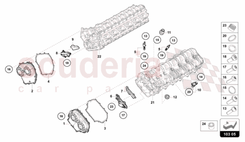 Part Diagram for Lamborghini 07M109153T
