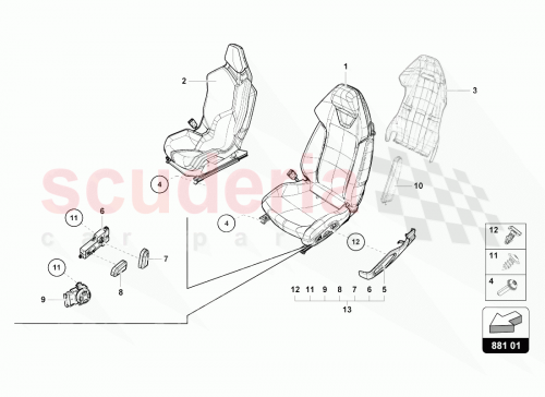 Part Diagram for Lamborghini 4T0959777