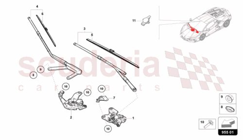 Part Diagram for Lamborghini 47C955024B
