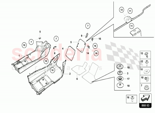 Part Diagram for Lamborghini 4T1863368A