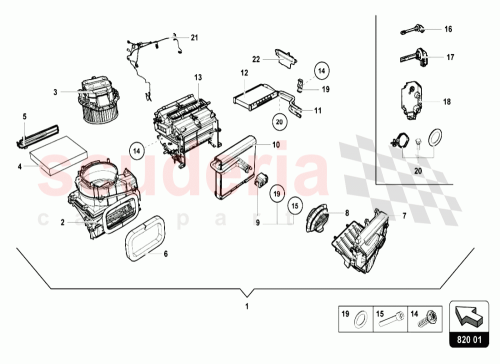 Part Diagram for Lamborghini 4S0907543