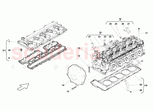 Part Diagram for Lamborghini 07L103650A