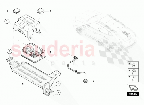 Part Diagram for Lamborghini 8W0915143A