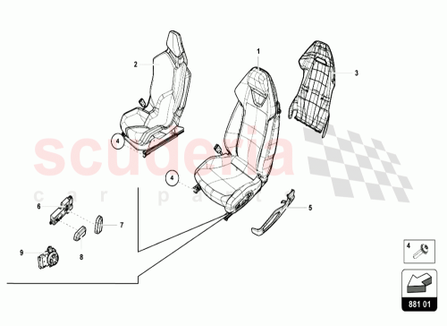 Part Diagram for Lamborghini 4T0881022