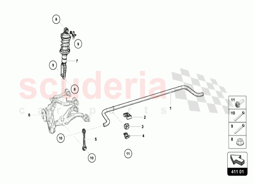 Part Diagram for Lamborghini 4T0412019M