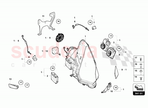470941122A Lamborghini Aventador SECURING ELEMENT