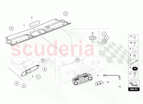 Part Diagram for Lamborghini 476857552F