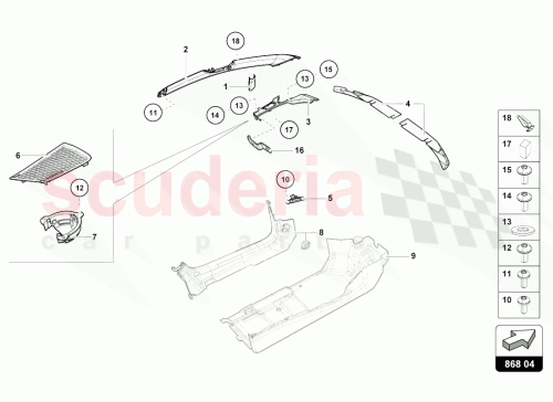 Part Diagram for Lamborghini 4T0867187