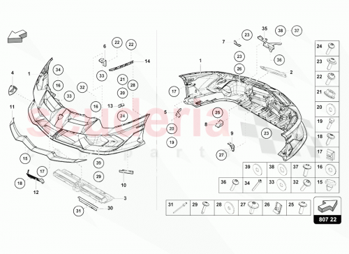 Part Diagram for Lamborghini 470807110A