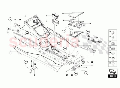 Part Diagram for Lamborghini 470863668D