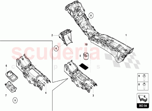 Part Diagram for Lamborghini 4T0863241
