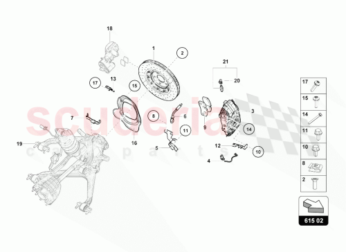 Part Diagram for Lamborghini 4T0615405BL