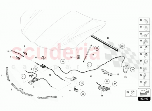 Part Diagram for Lamborghini 95B823347