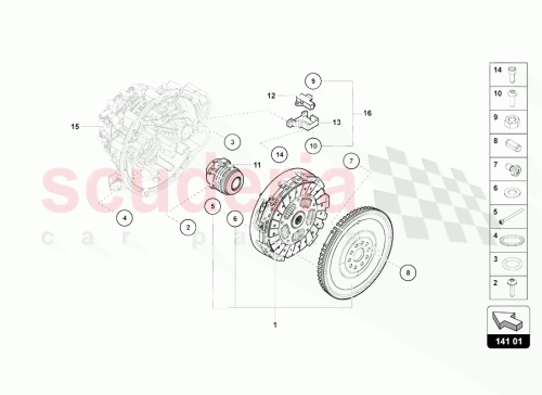 ムントル 07M105269E Lamborghini Aventador 1 SET CLUTCH PARTS