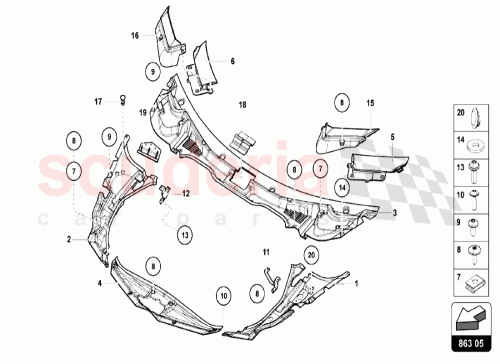 Part Diagram for Lamborghini 472819413E