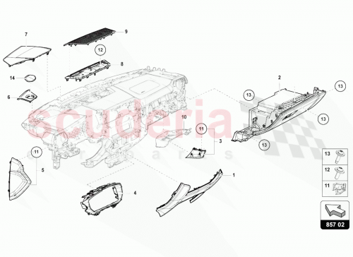 Part Diagram for Lamborghini 4ML857227A6PS