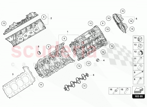 Part Diagram for Lamborghini 06M103201D