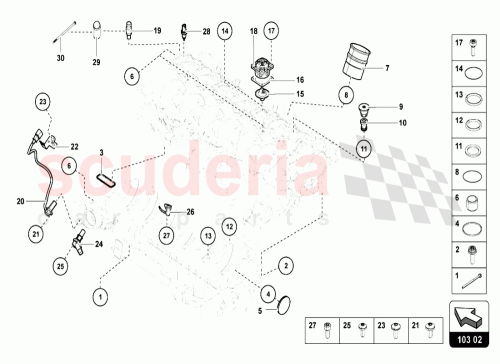 Part Diagram for Lamborghini 050121113B