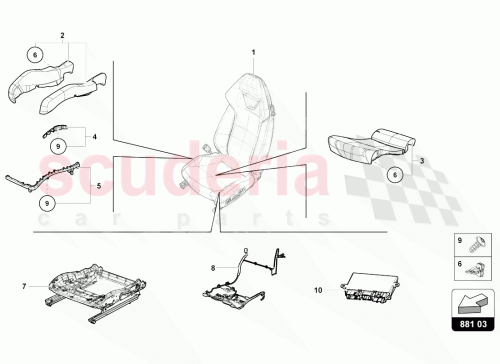 Part Diagram for Lamborghini 4T0881406