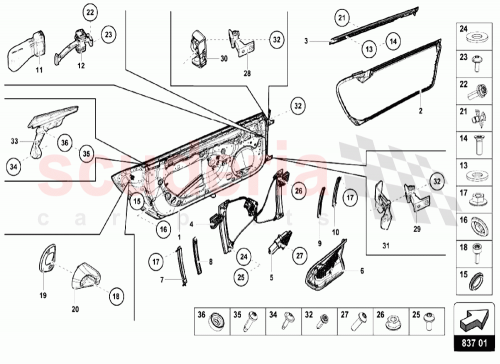 Part Diagram for Lamborghini 4H0839111