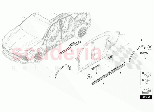 Part Diagram for Lamborghini 4ML853960CGRU