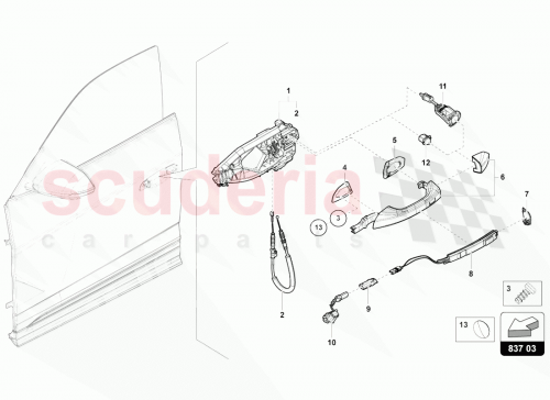 Part Diagram for Lamborghini 4M8837278