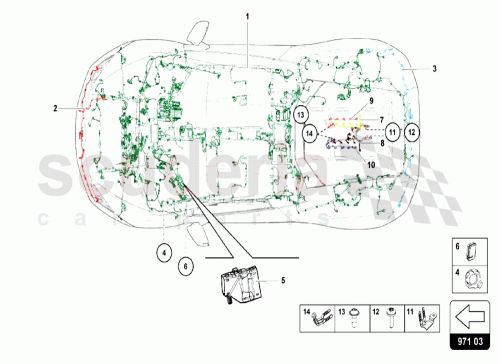 Part Diagram for Lamborghini 4T0971095F