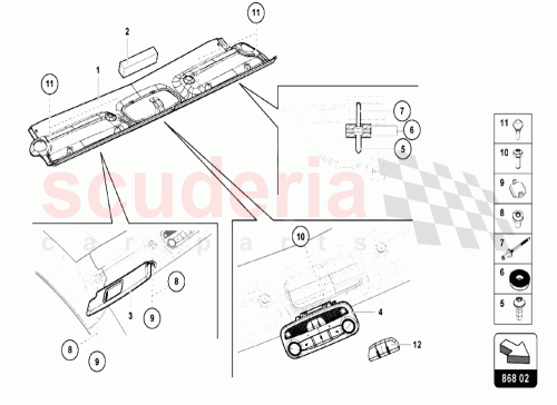 Part Diagram for Lamborghini 8F0959719B6PS