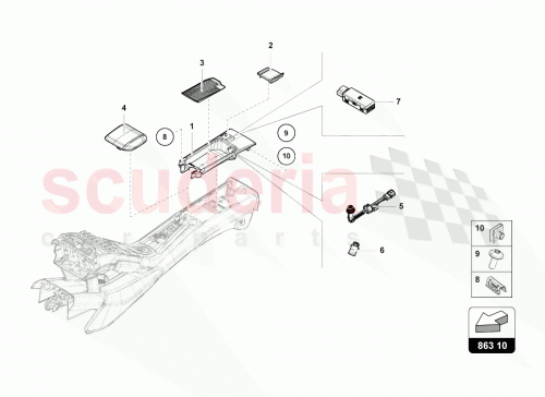 Part Diagram for Lamborghini 4T0863077E
