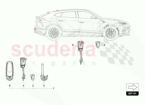 Part Diagram for Lamborghini 4ML959754TKE