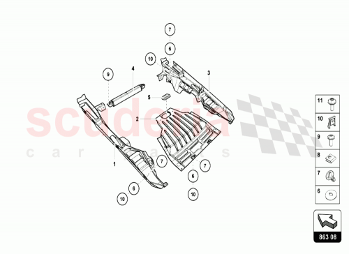 Part Diagram for Lamborghini 4T0864537