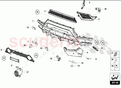Part Diagram for Lamborghini 4T0807684A
