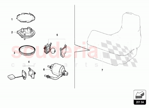 420919673A Sender For Fuel Gauge (upper) for Lamborghini Gallardo 
