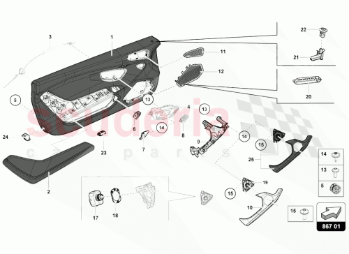 Part Diagram for Lamborghini 4T0867171F